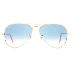 Ray-Ban RB3025 Aviators 58mm Gold/Light Blue Mirror Gradient (NEW) $200 MSRP